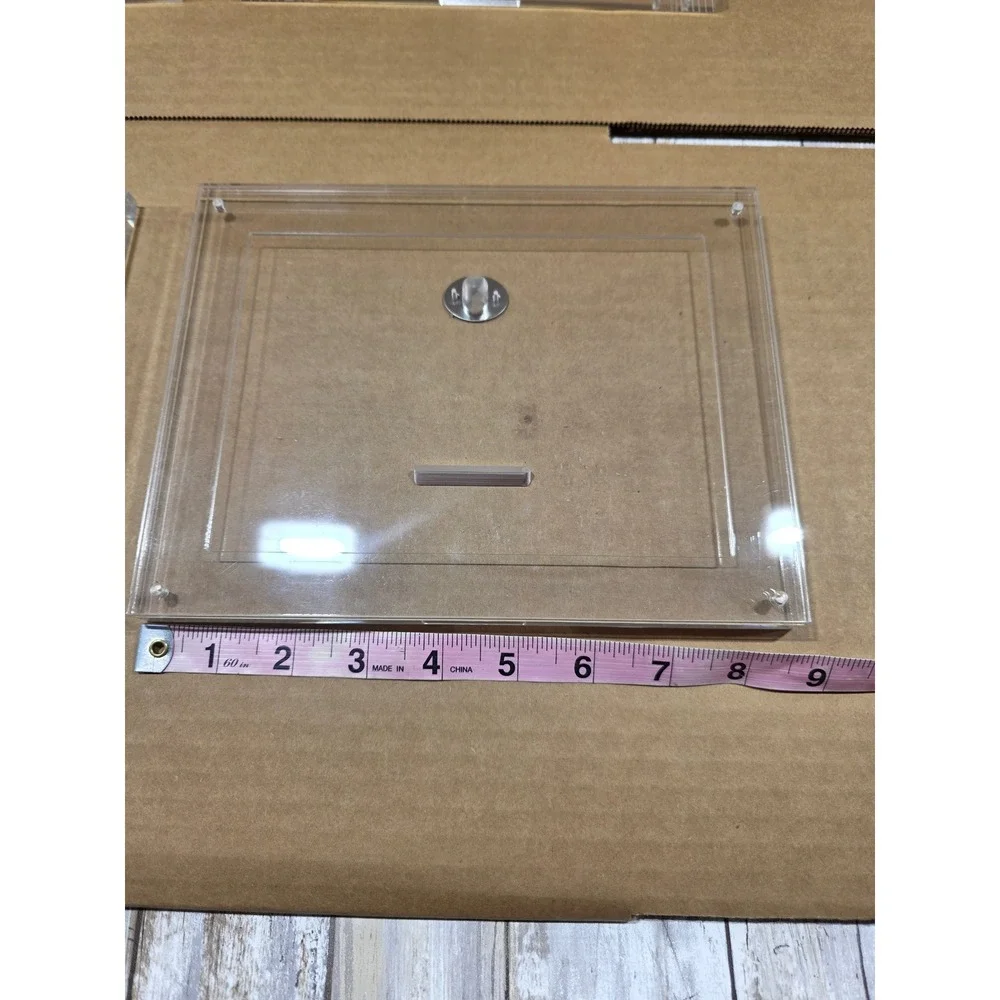 4- Clear Acrylic Magnetic Picture Frames Photo for 5x7 pics, Documents, Memories